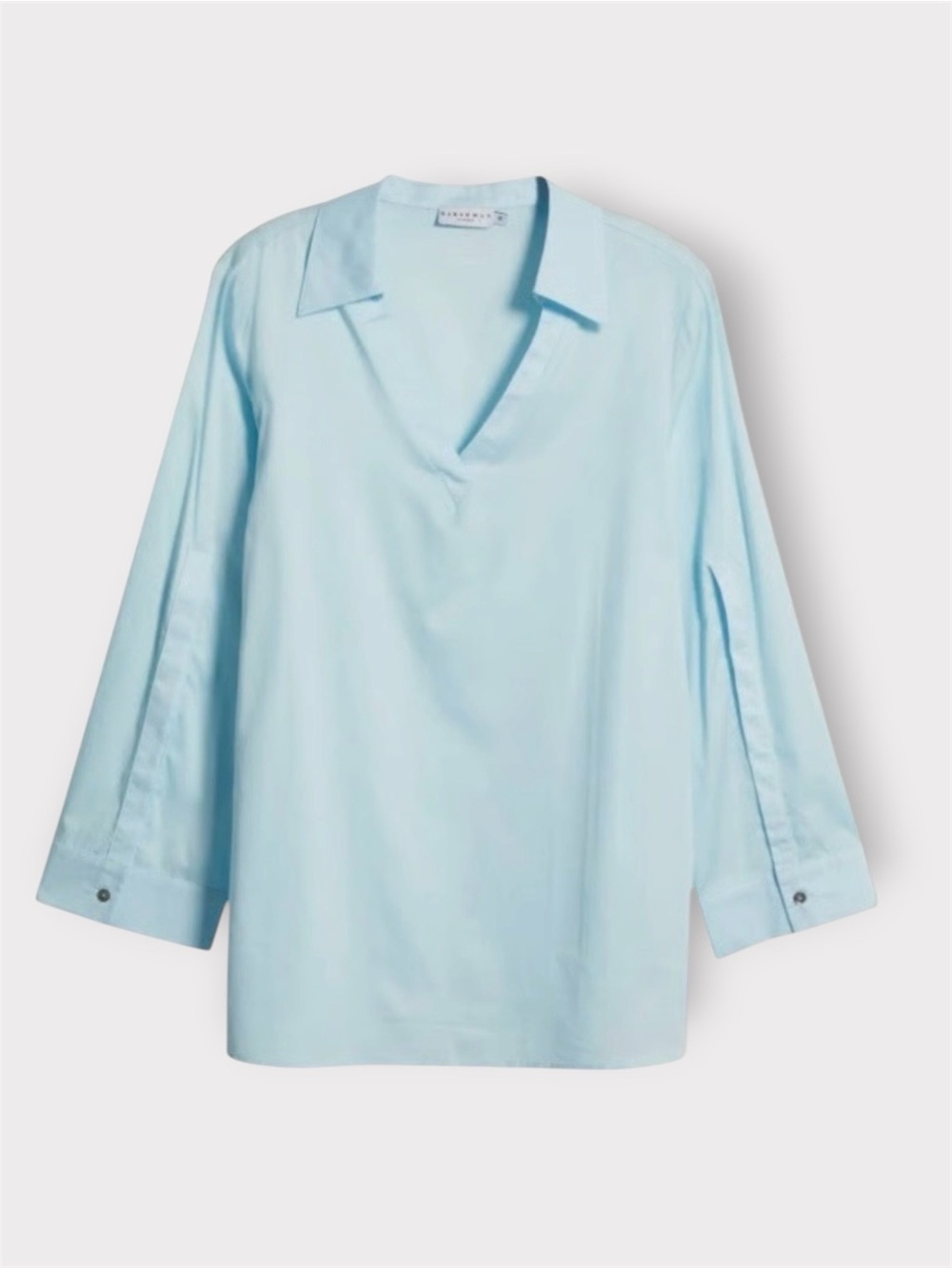 HARSHMAN Lilou Blouse Crisp Light Blue Cotton NWT Size XS